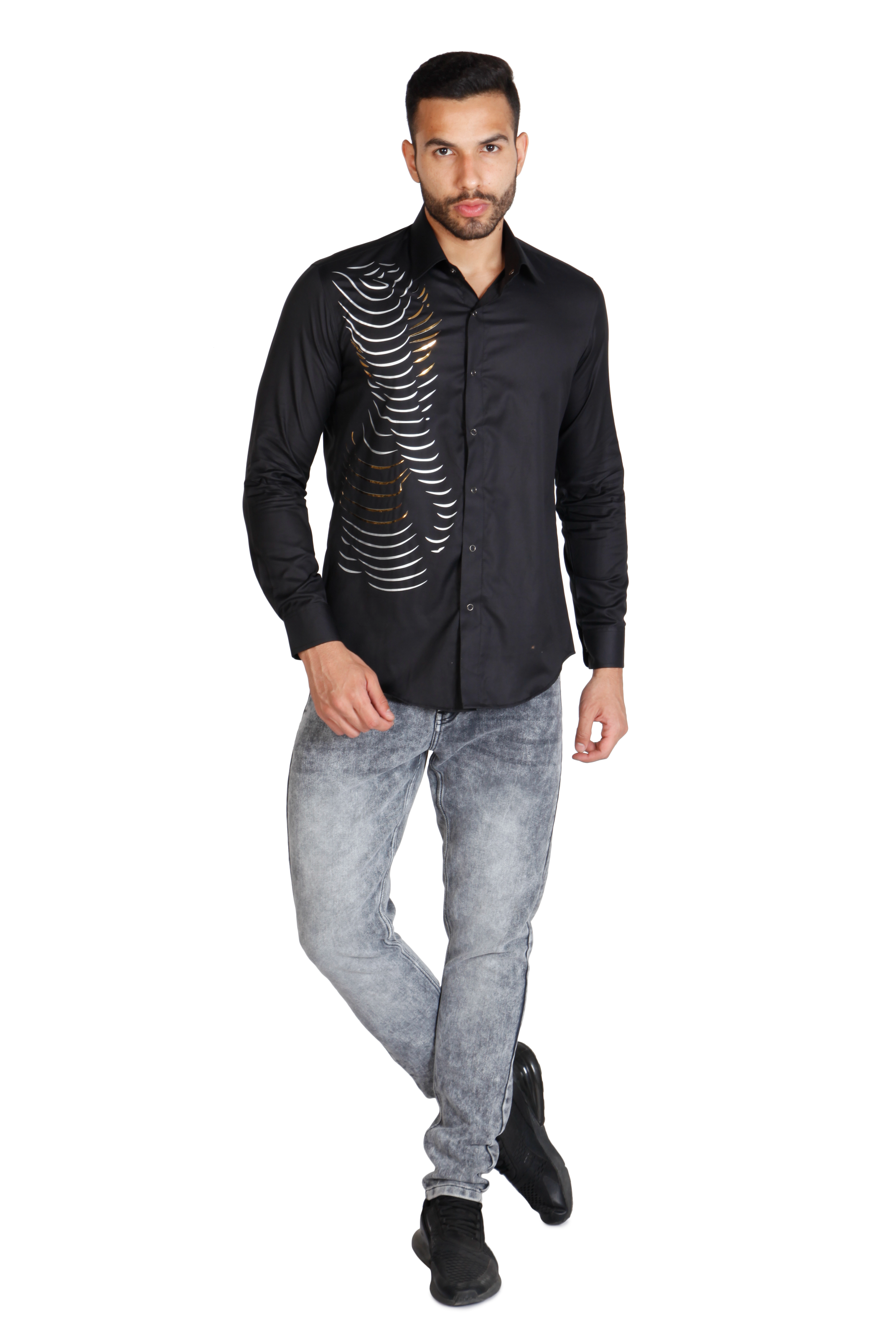 Men's printed cotton shirt, evening wear for men by JUST BILLI