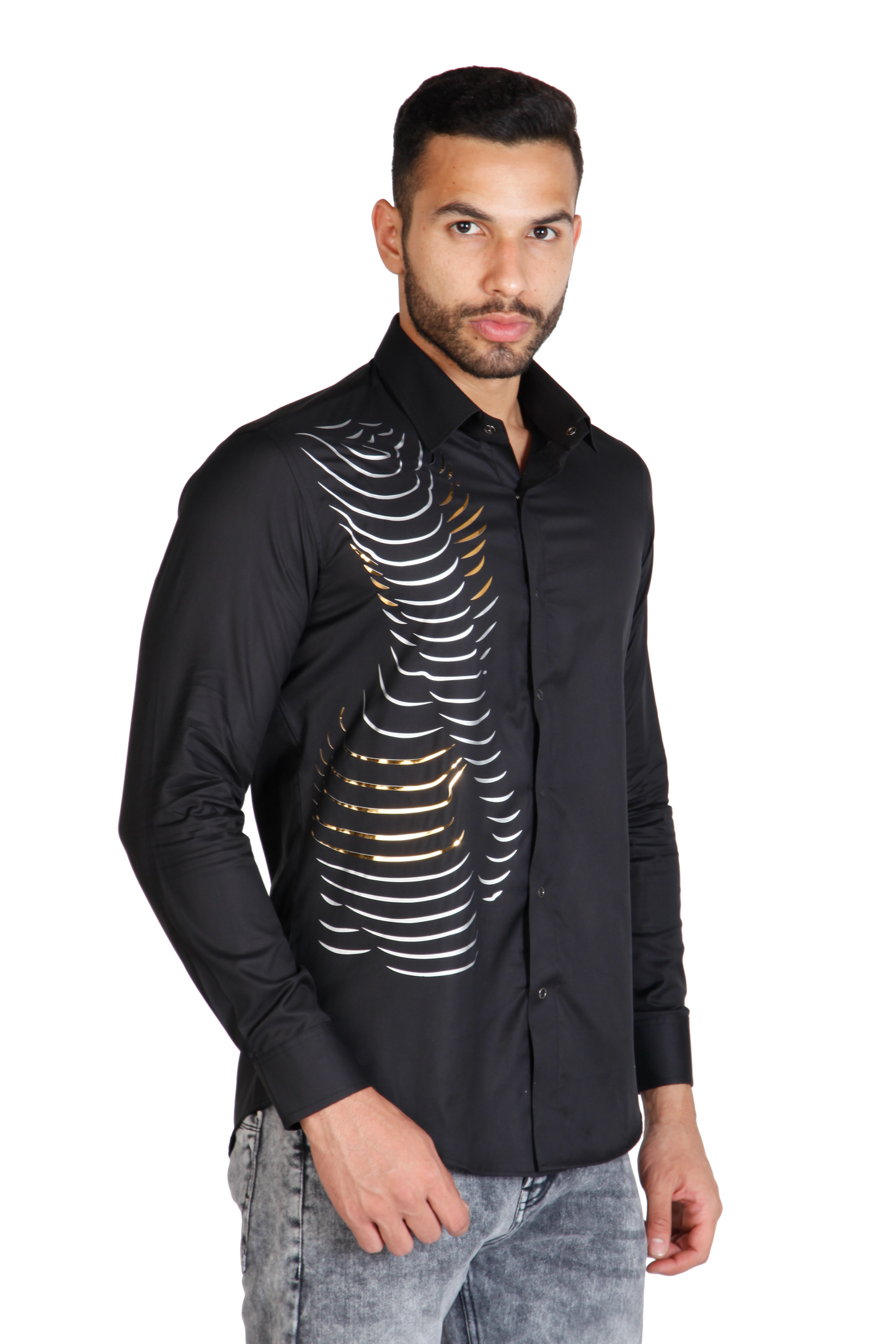 Men's printed cotton shirt, evening wear for men by JUST BILLI