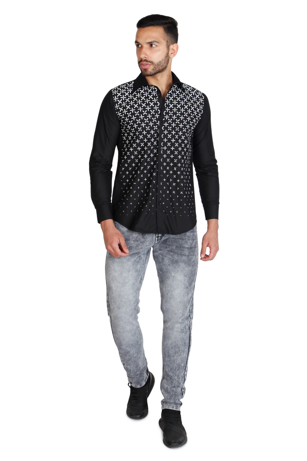 Men's printed cotton shirt by JUST BILLI