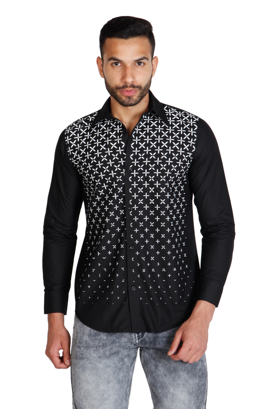 Men's printed cotton shirt by JUST BILLI