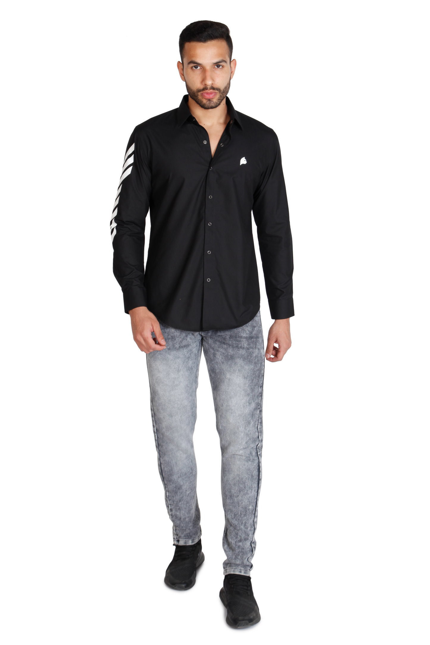 Men's cotton designer shirt by JUST BILLI, luxury athleisure wear online