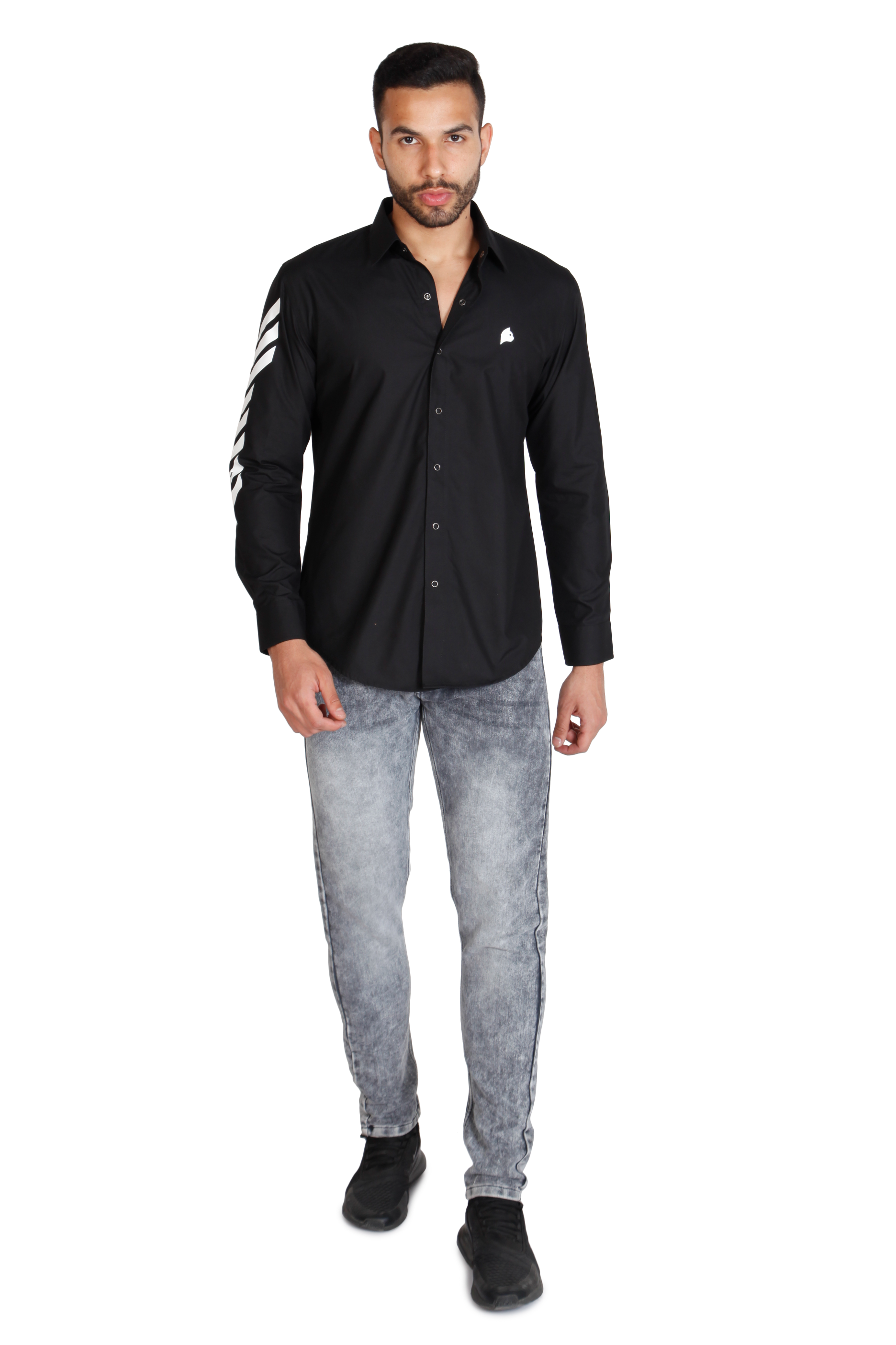 Men's cotton designer shirt by JUST BILLI, luxury athleisure wear online