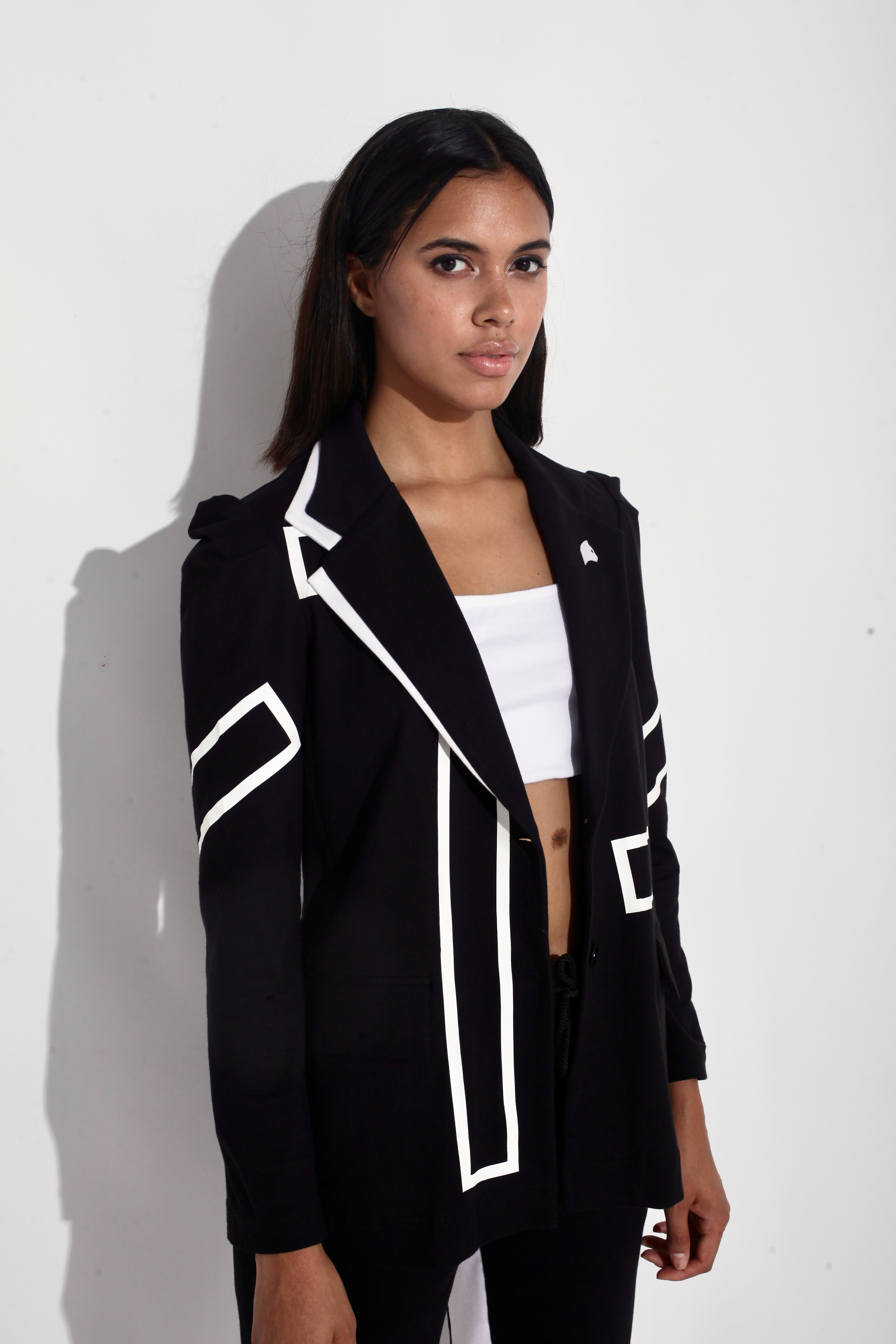 Black pant suit for evening wear. womens wear designer pant suit by Just Billi