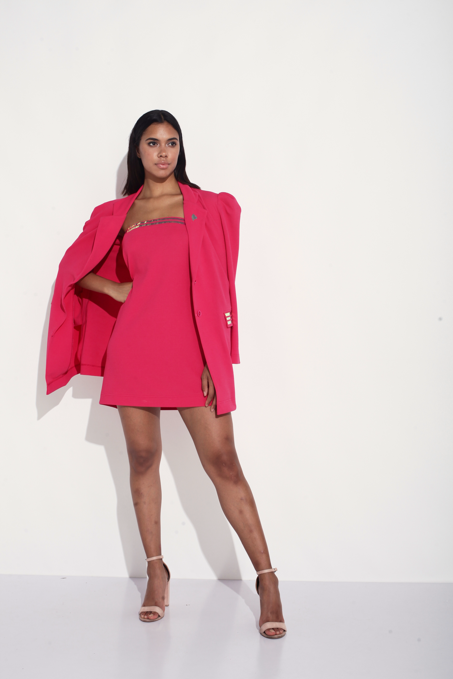 Hot Pink Blazer Dress