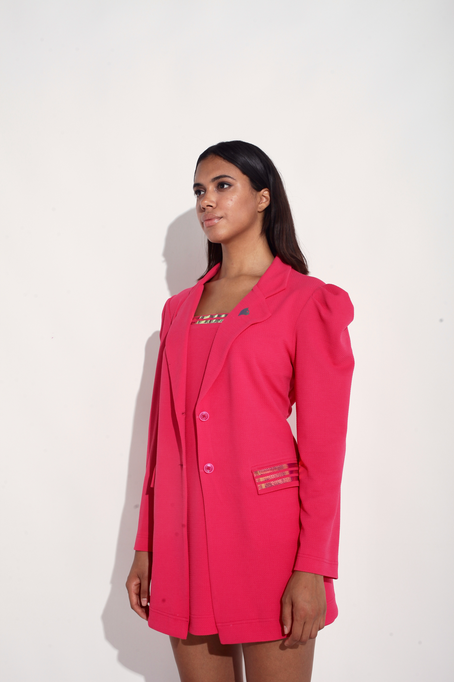 Hot Pink Blazer Dress