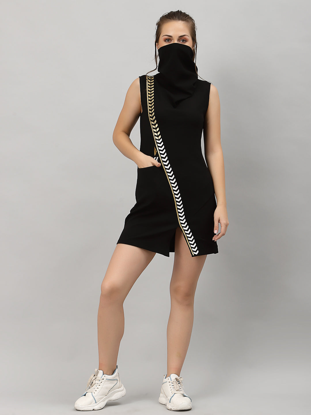 Billi Little Black Dress with Cowl Neck