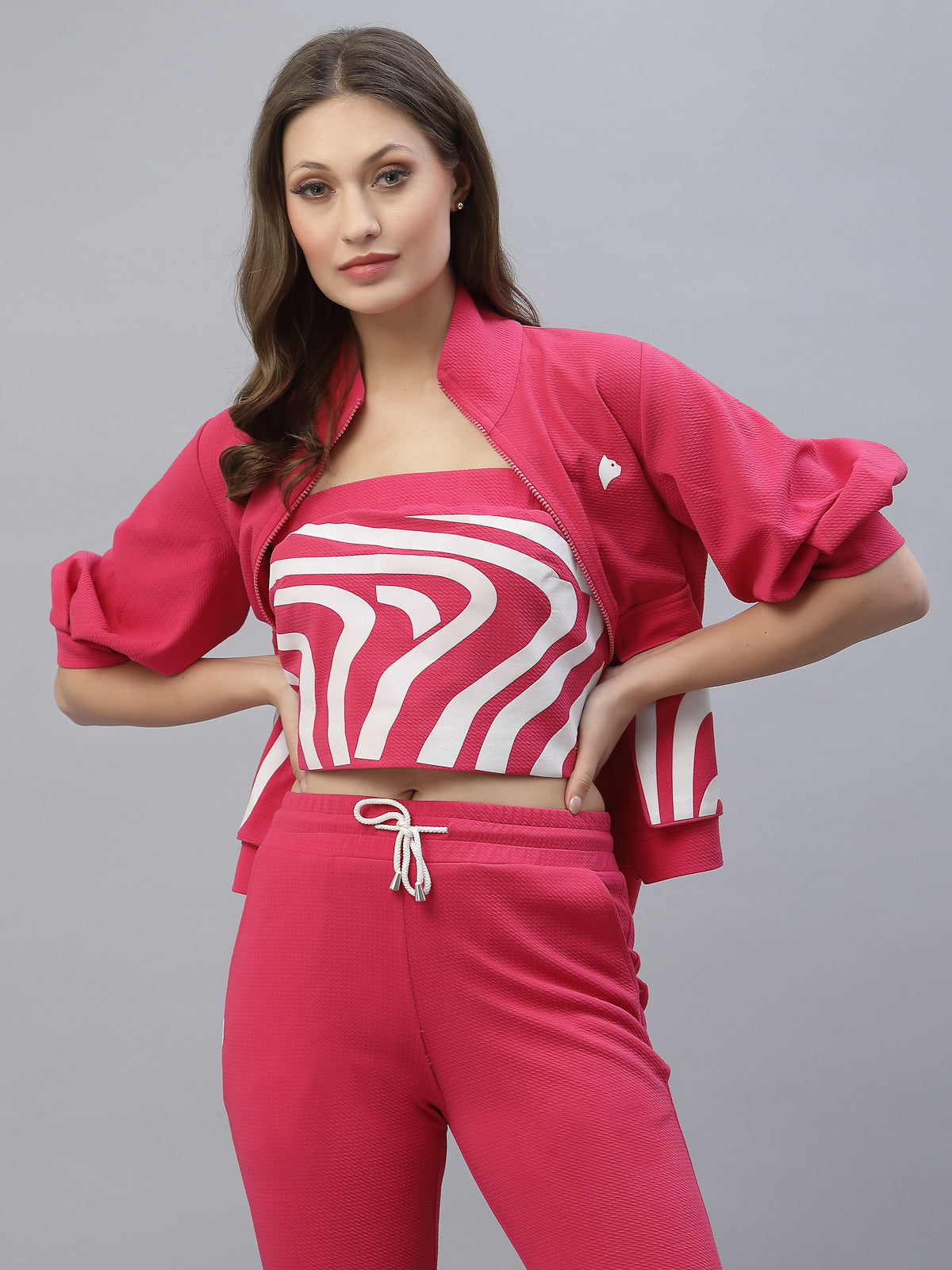 Three piece co-ord set by Just Billli, stylish athleisure wear