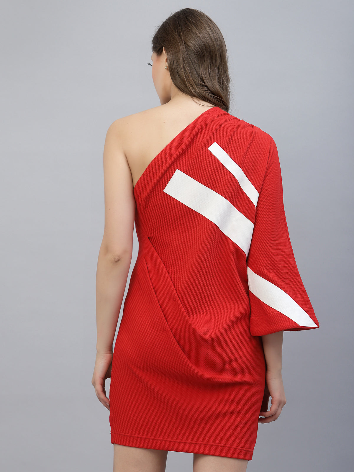 Red One Shoulder Dress By Just Billi, Best athleisure wear online