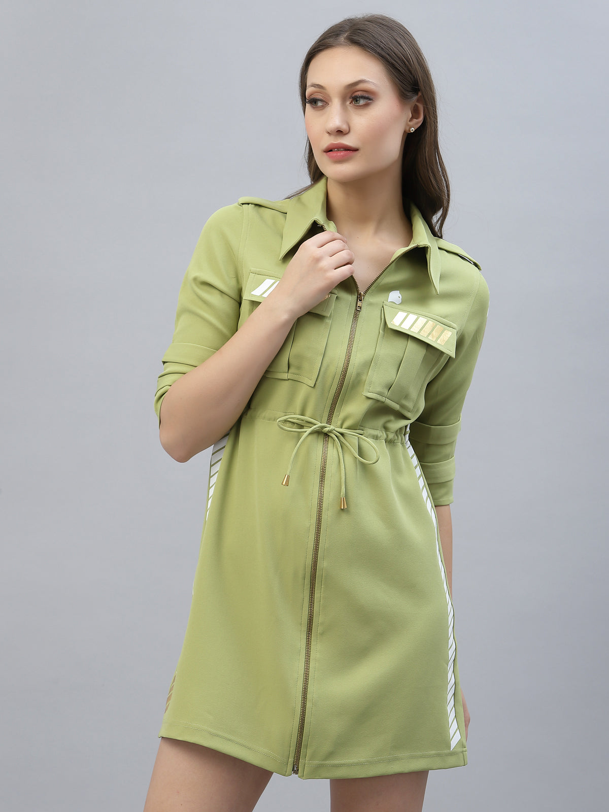 Green everyday stylish dress by designer Just Billi Rashmi Chhabra