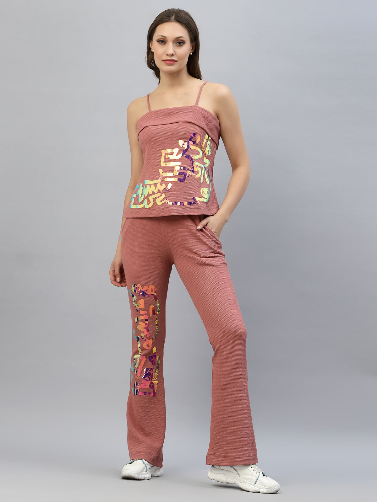 Blush Pink co-ord set, luxury athleisure wear by JUST BILLI