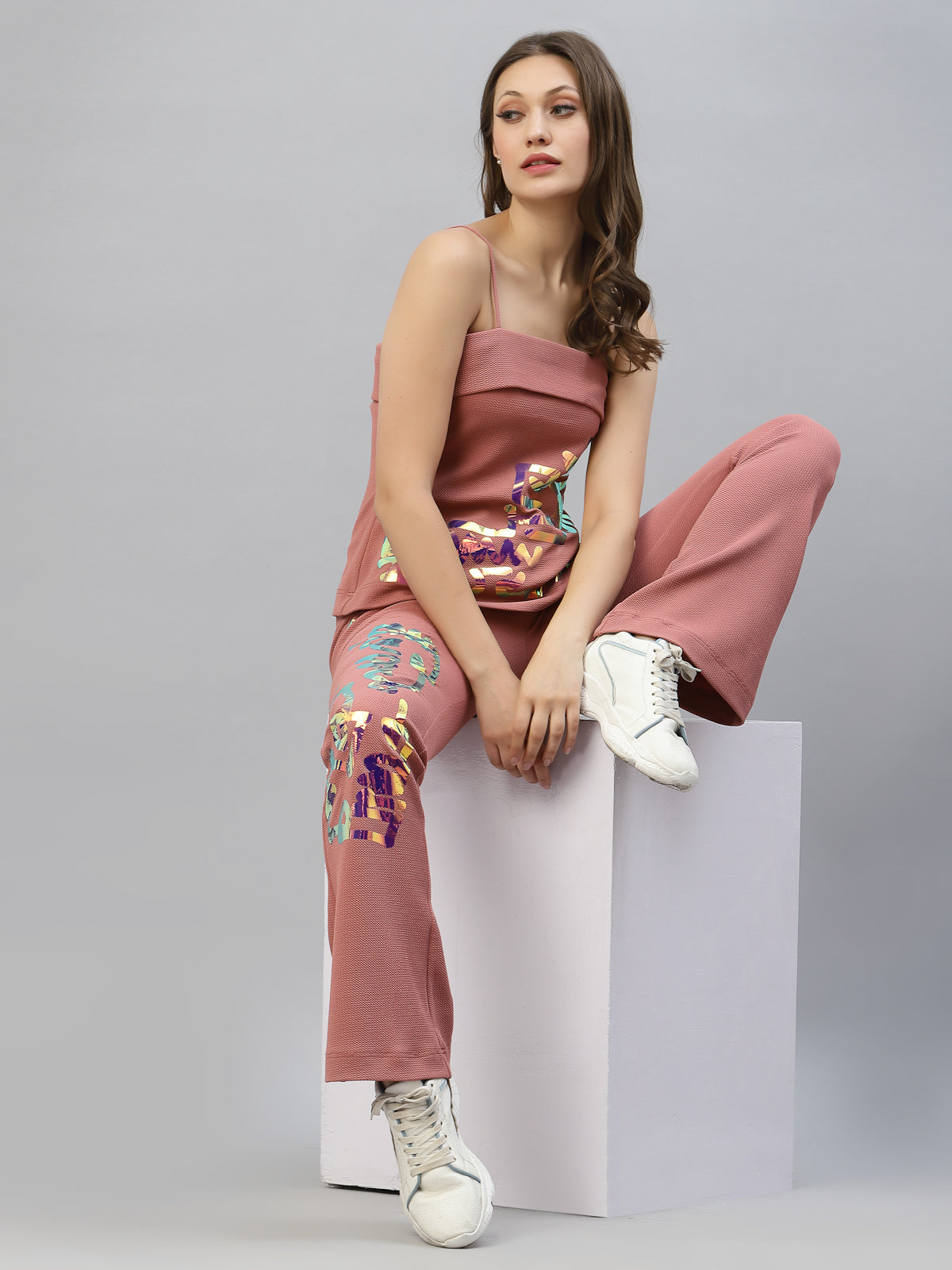 Blush Pink co-ord set, luxury athleisure wear by JUST BILLI