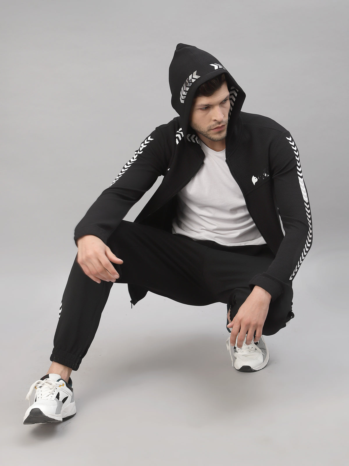 Men's athleisure wear black co-ord set by Just Billi