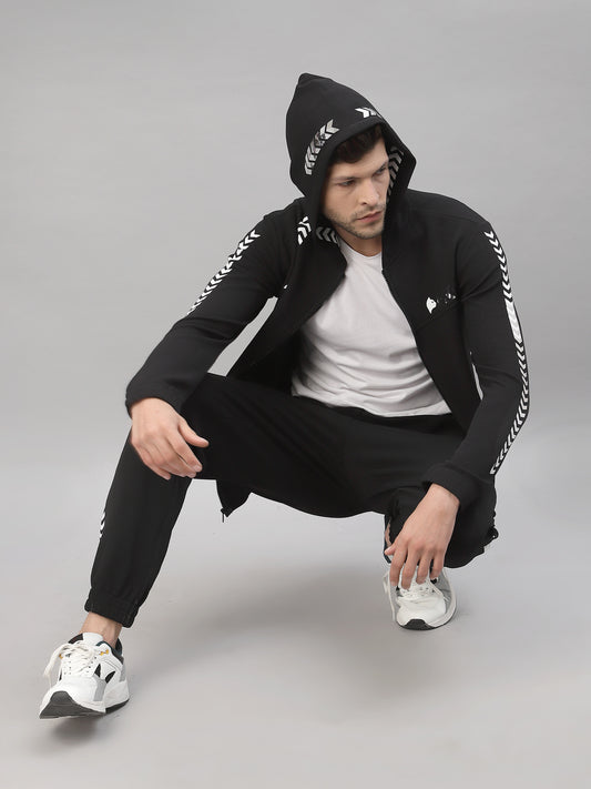 Men's athleisure wear black co-ord set by Just Billi