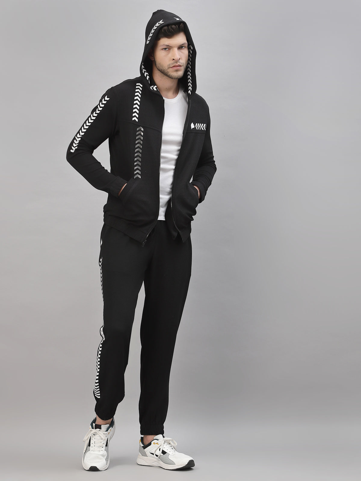 Men's athleisure wear black co-ord set by Just Billi