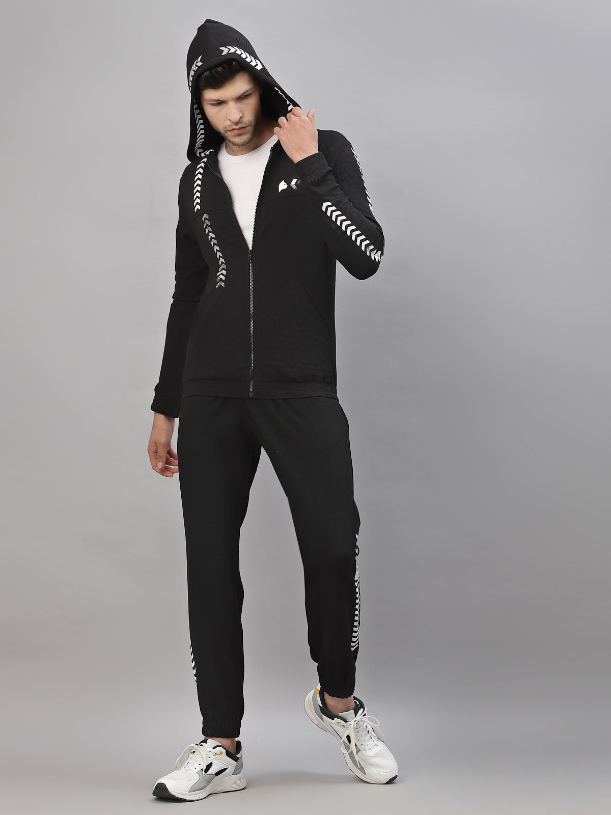 Men's athleisure wear black co-ord set by Just Billi
