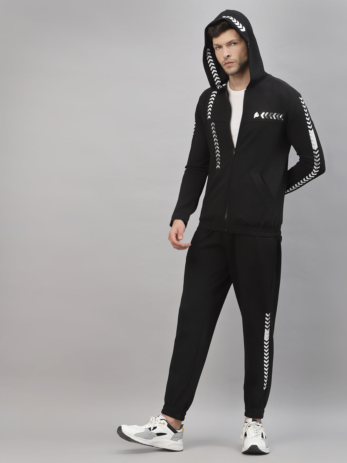 Men's athleisure wear black co-ord set by Just Billi