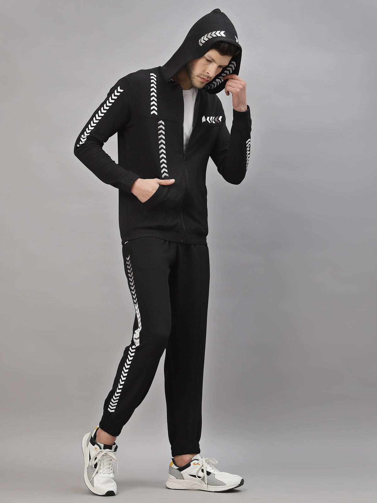 Men's athleisure wear black co-ord set by Just Billi