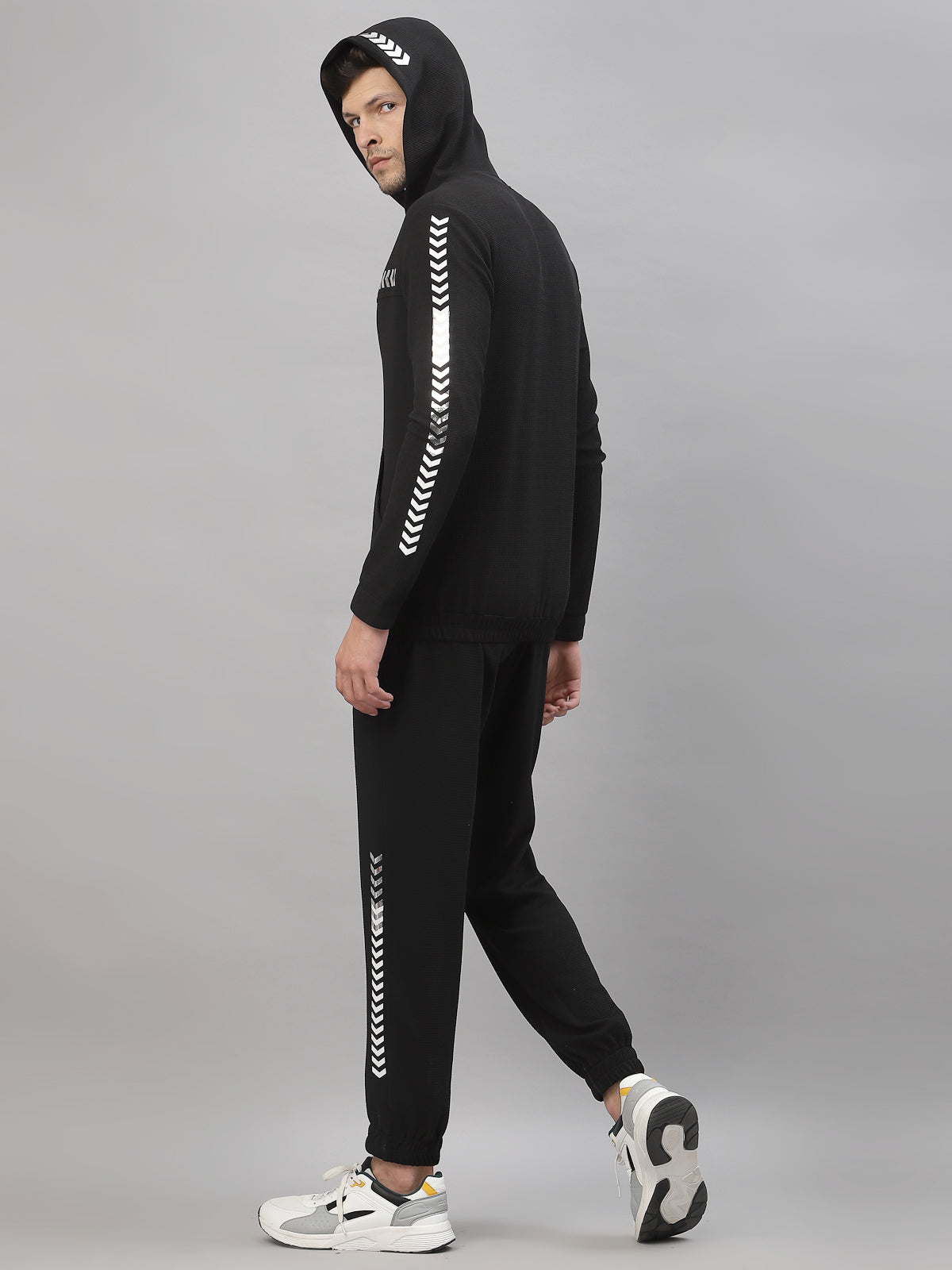 Men's athleisure wear black co-ord set by Just Billi