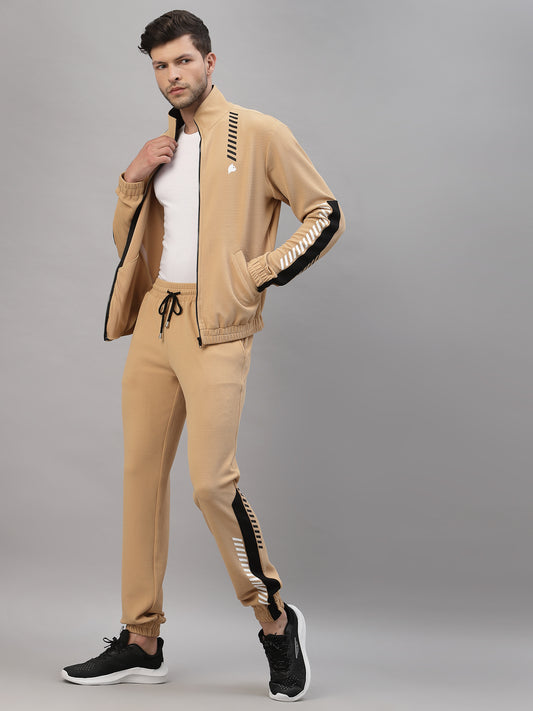 Just Billi men's co-ord ser camel colour, luxury athleisure wear for men, airport look by JUST BILLI