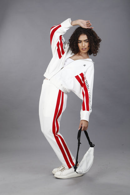Red Sidetape Co-Ord Set