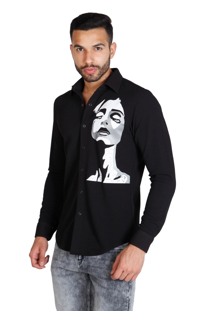 designer mens shirt printed cotton by Just Billi, Billiman
