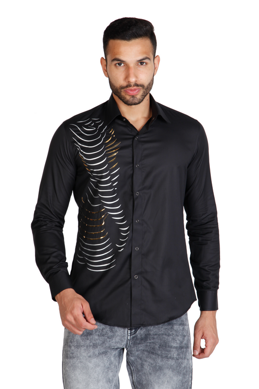 Men's printed cotton shirt, evening wear for men by JUST BILLI