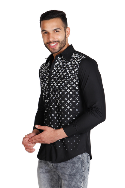 Men's printed cotton shirt by JUST BILLI