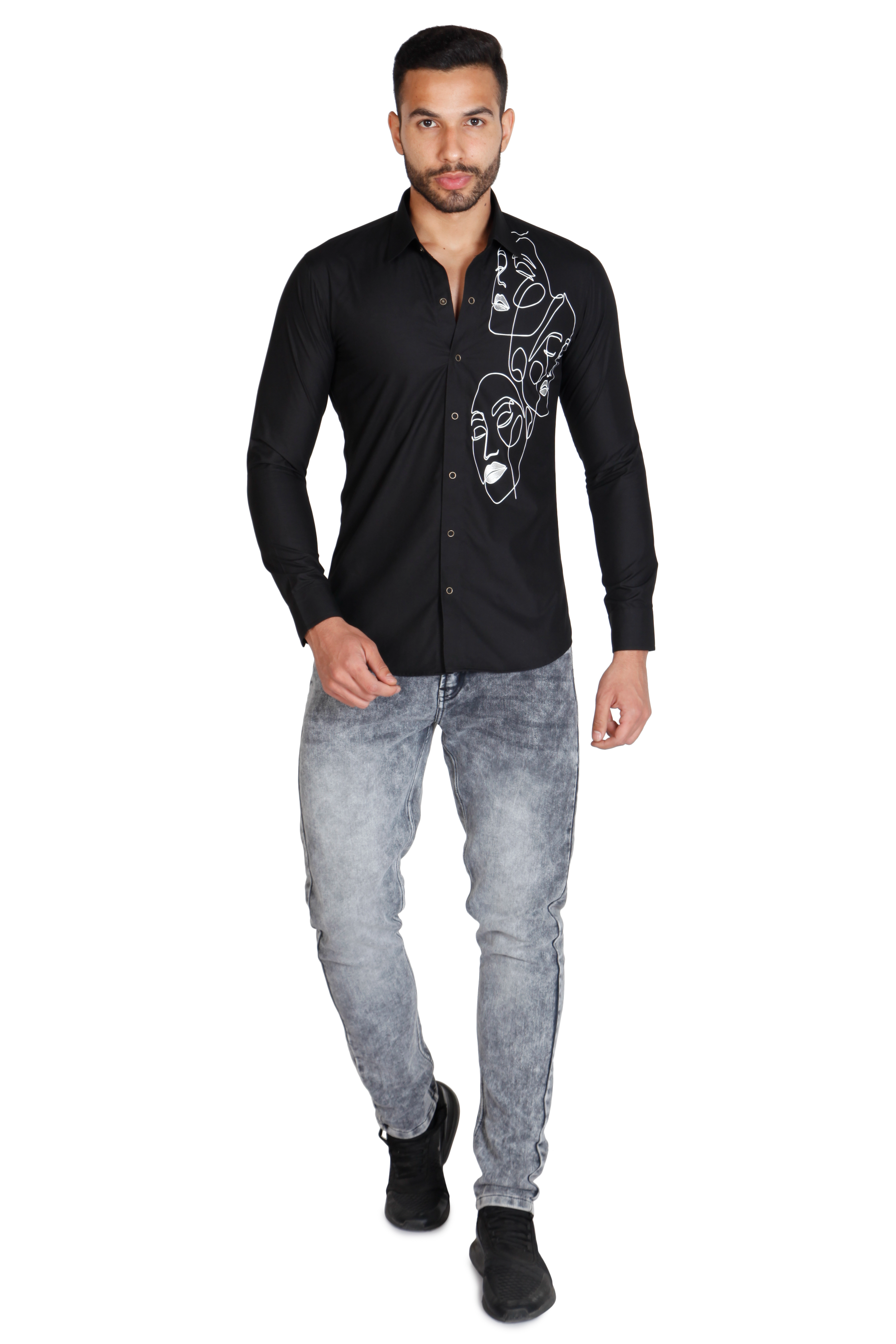 Men's printed pure cotton designer shirt by JUST BILLI