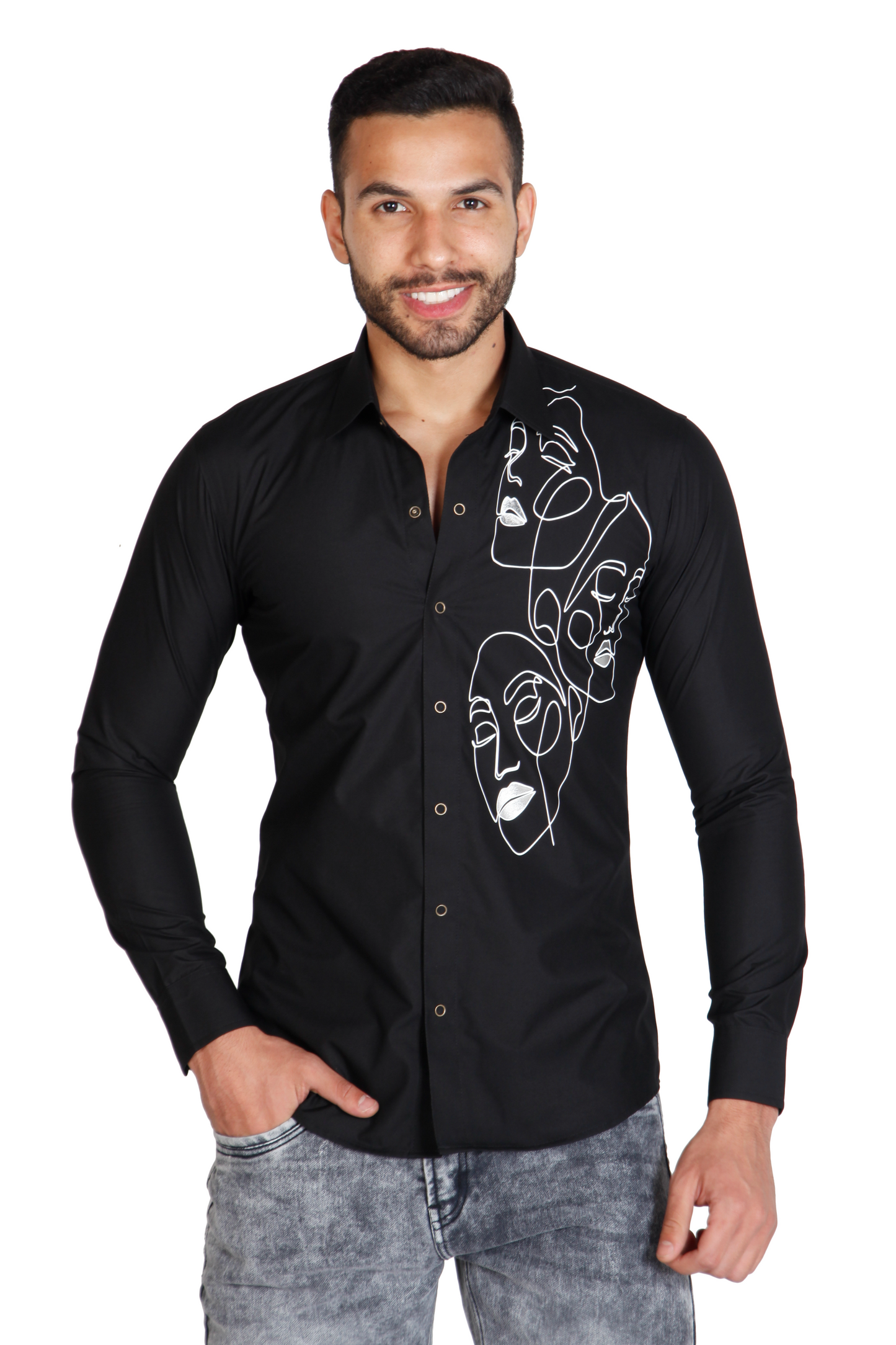 Men's printed pure cotton designer shirt by JUST BILLI