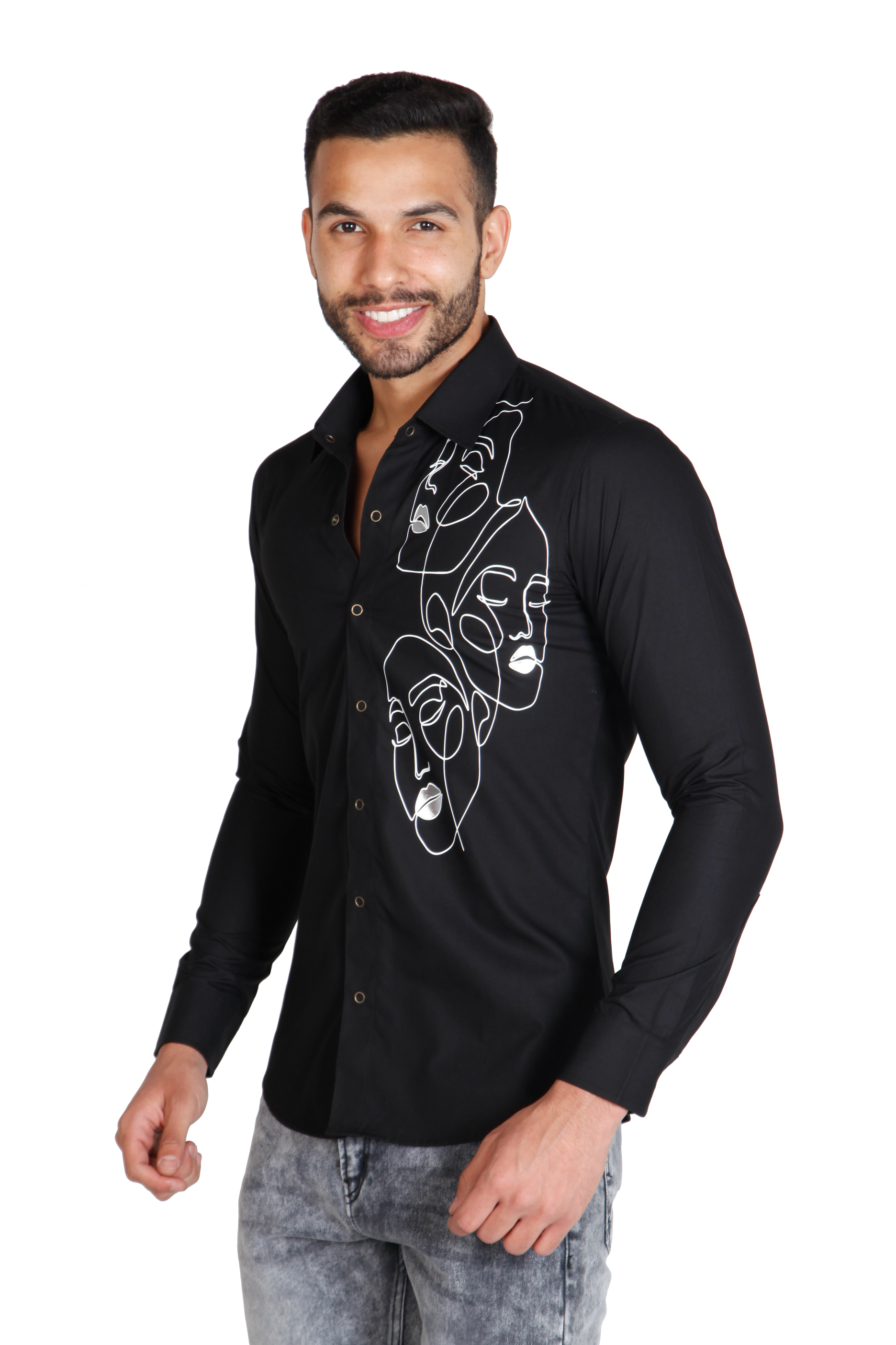 Men's printed pure cotton designer shirt by JUST BILLI