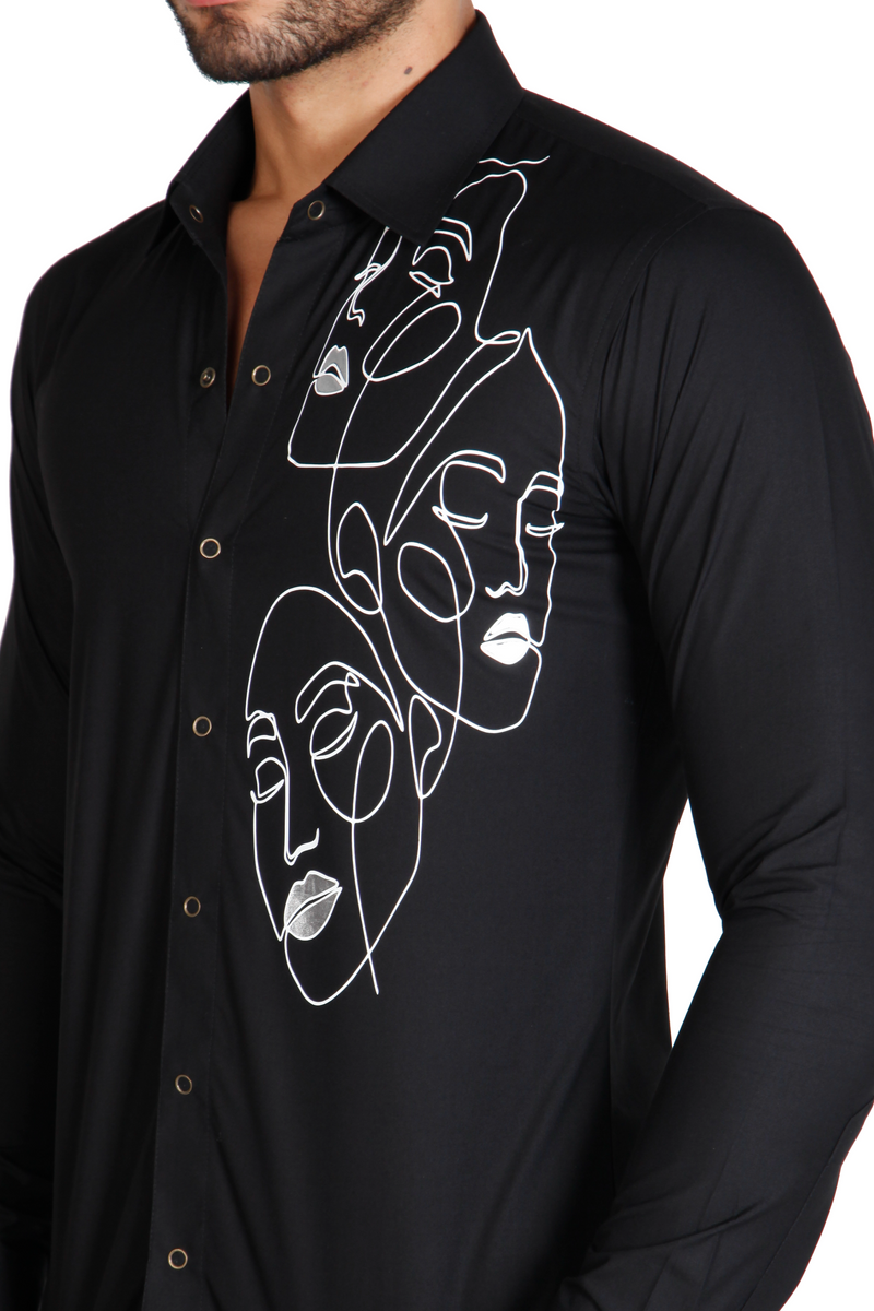 Men's printed pure cotton designer shirt by JUST BILLI