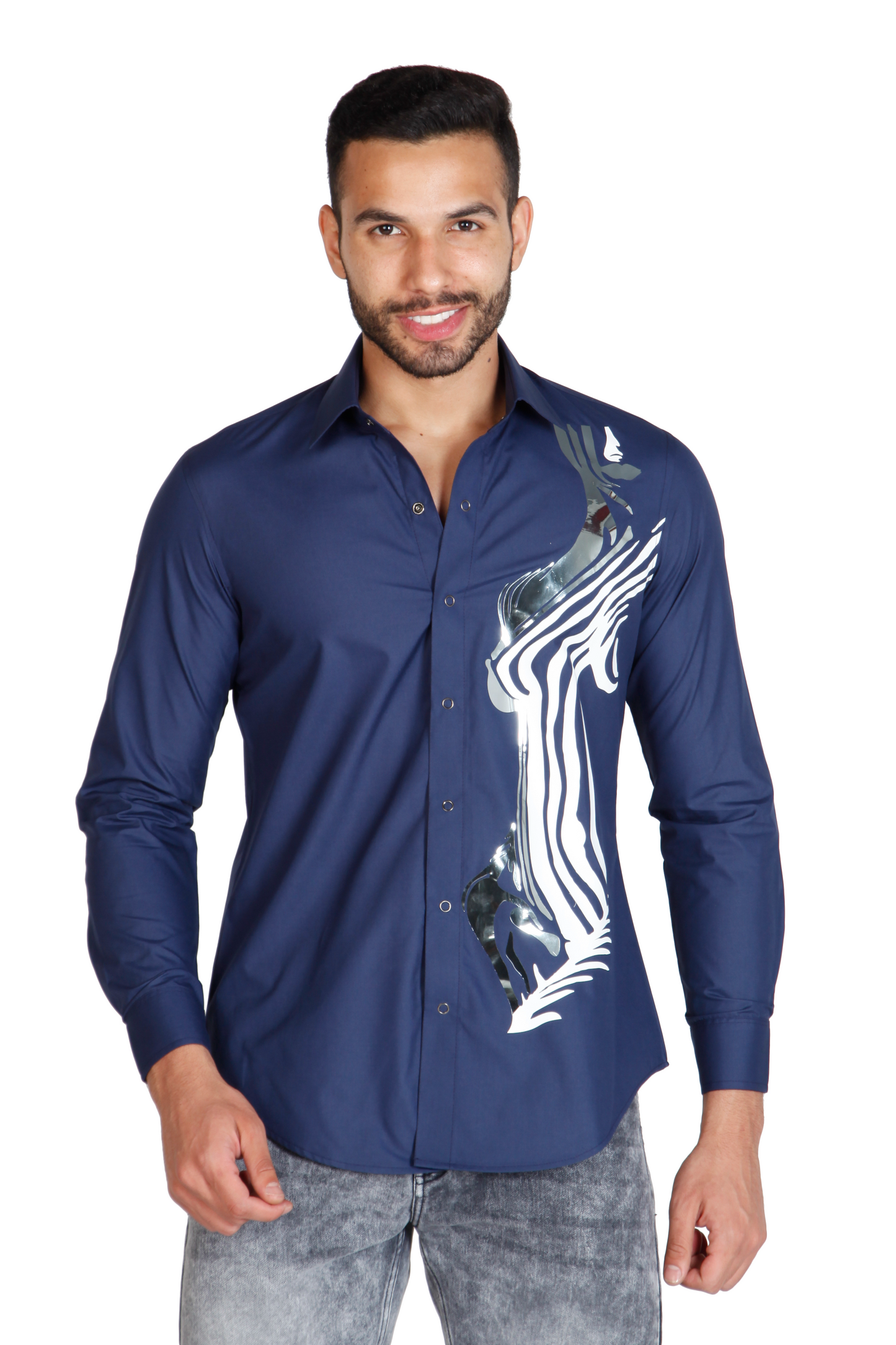 Men's cotton designer shirt by JUST BILLI, luxury athleisure wear online