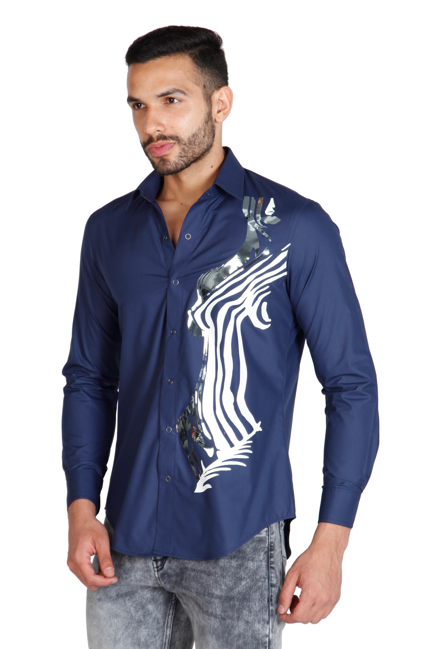 Men's cotton designer shirt by JUST BILLI, luxury athleisure wear online