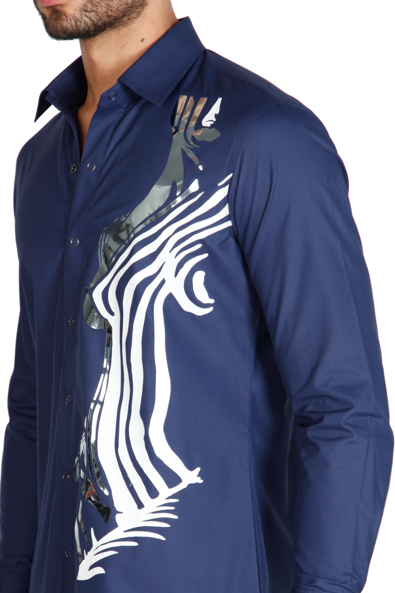 Men's cotton designer shirt by JUST BILLI, luxury athleisure wear online