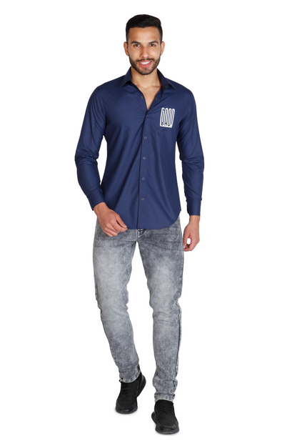 Fun printed pure cotton men's shirt by Just Billi, billiman