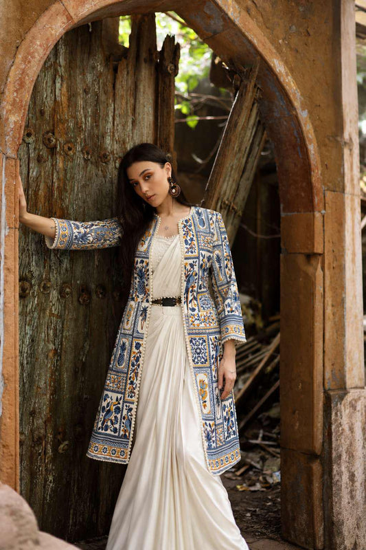 Neel Jaali Jacket Drape Set