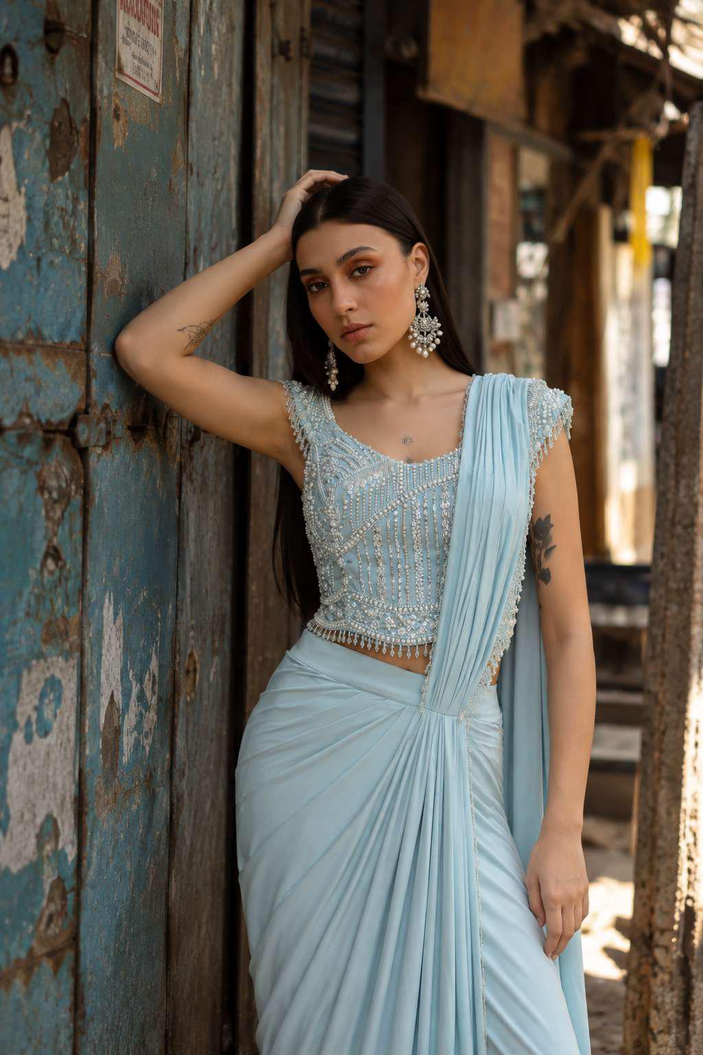 Aasmaan Sitara Saree Set