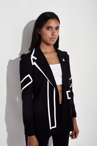 Black pant suit for evening wear. womens wear designer pant suit by Just Billi