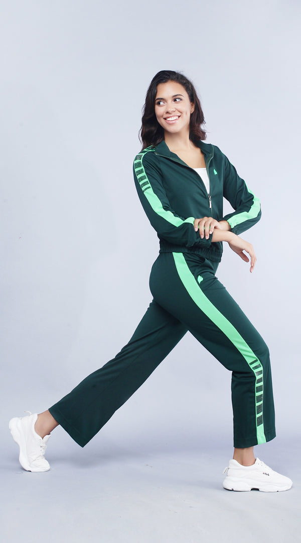 Just Billi Co-ord set in green, Designer athleisure wear online