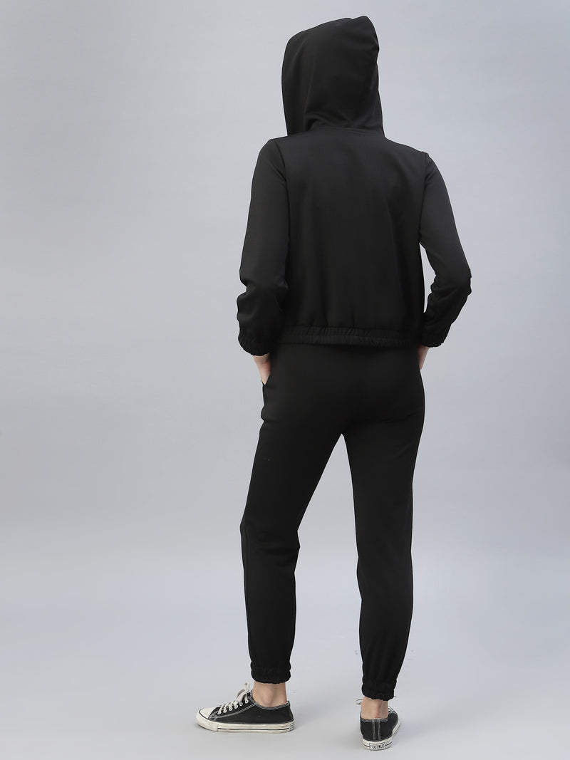 Black Hoodie Coord set by JUST BILLI, luxury athleisure wear by just billi