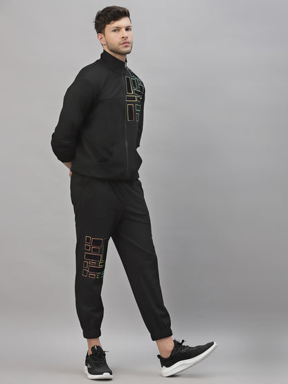 Statement black mens luxury athleisure wear track suit by Just Billi