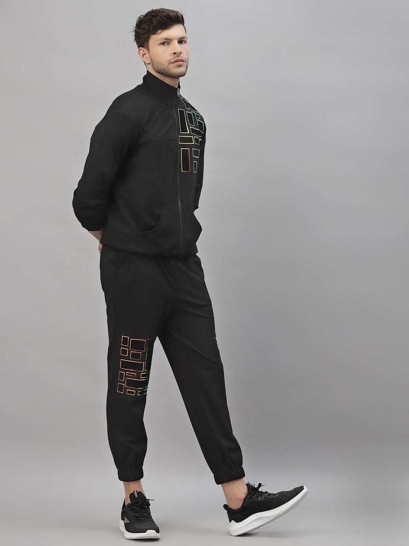 Statement black mens luxury athleisure wear track suit by Just Billi