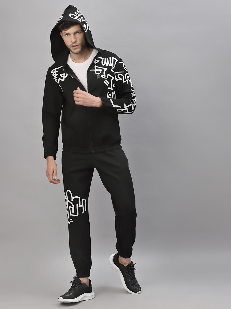 Black hoodie co-ord set for him by Just Billi, designer Luxury athleisure wear