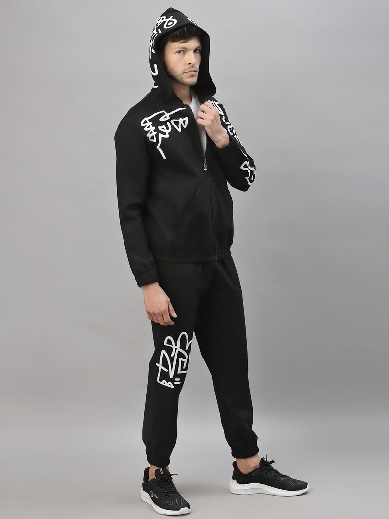 Black hoodie co-ord set for him by Just Billi, designer Luxury athleisure wear