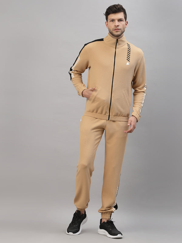 Just Billi men's co-ord ser camel colour, luxury athleisure wear for men, airport look by JUST BILLI