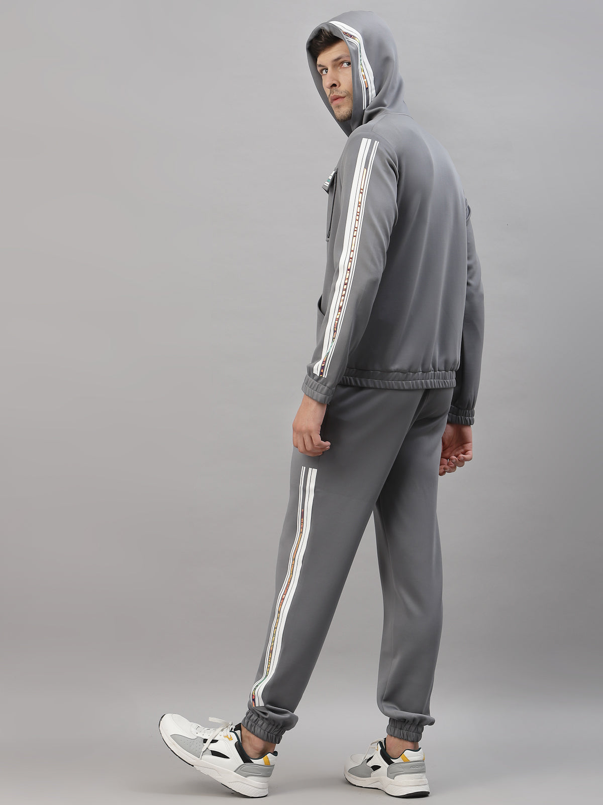 Grey Men's designer tracksuit by JUST BILLI, luxury athleisure wear online