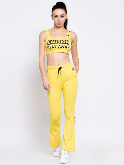 designer athleisure wear by Just Billi, Coord set in Yellow, statement looks