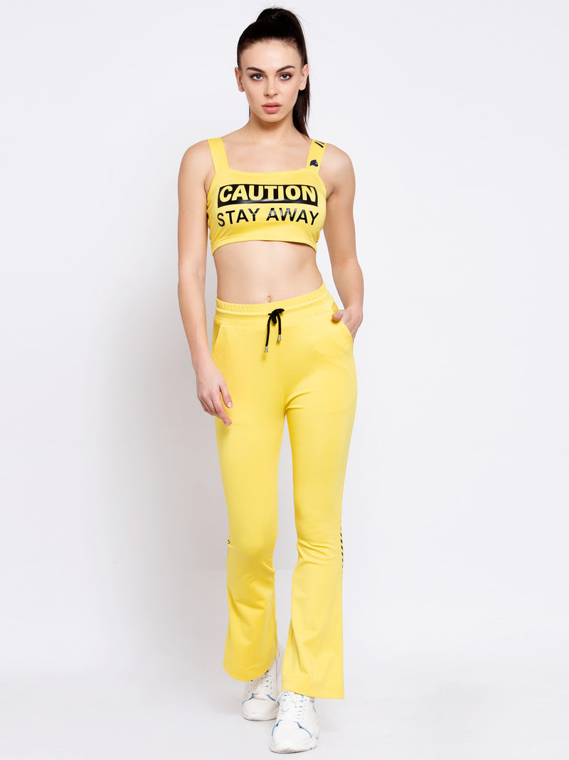 designer athleisure wear by Just Billi, Coord set in Yellow, statement looks
