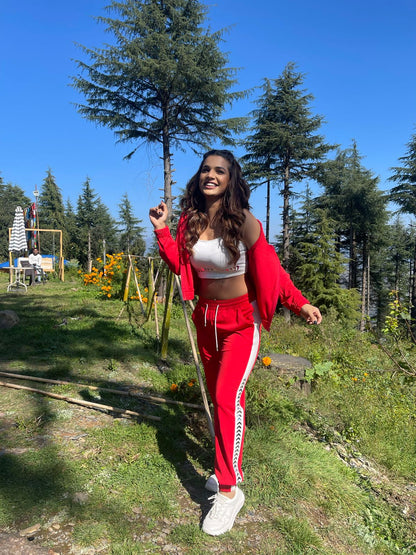 Just Billi luxury athleisure wear co ord set in bright pink